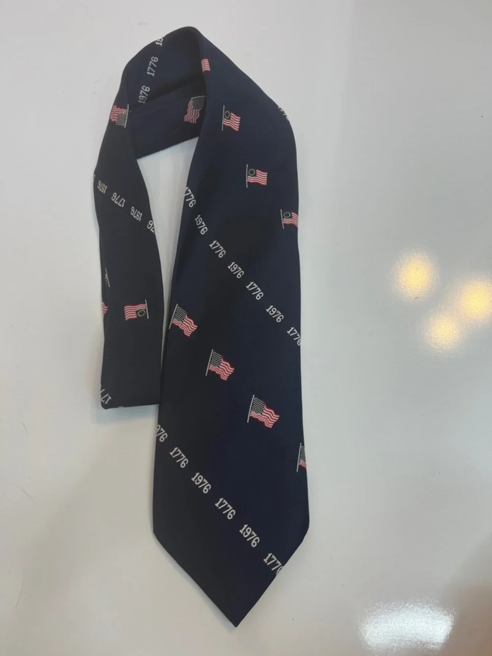 Bicentennial 70’s Patriotic Tie God Bless America